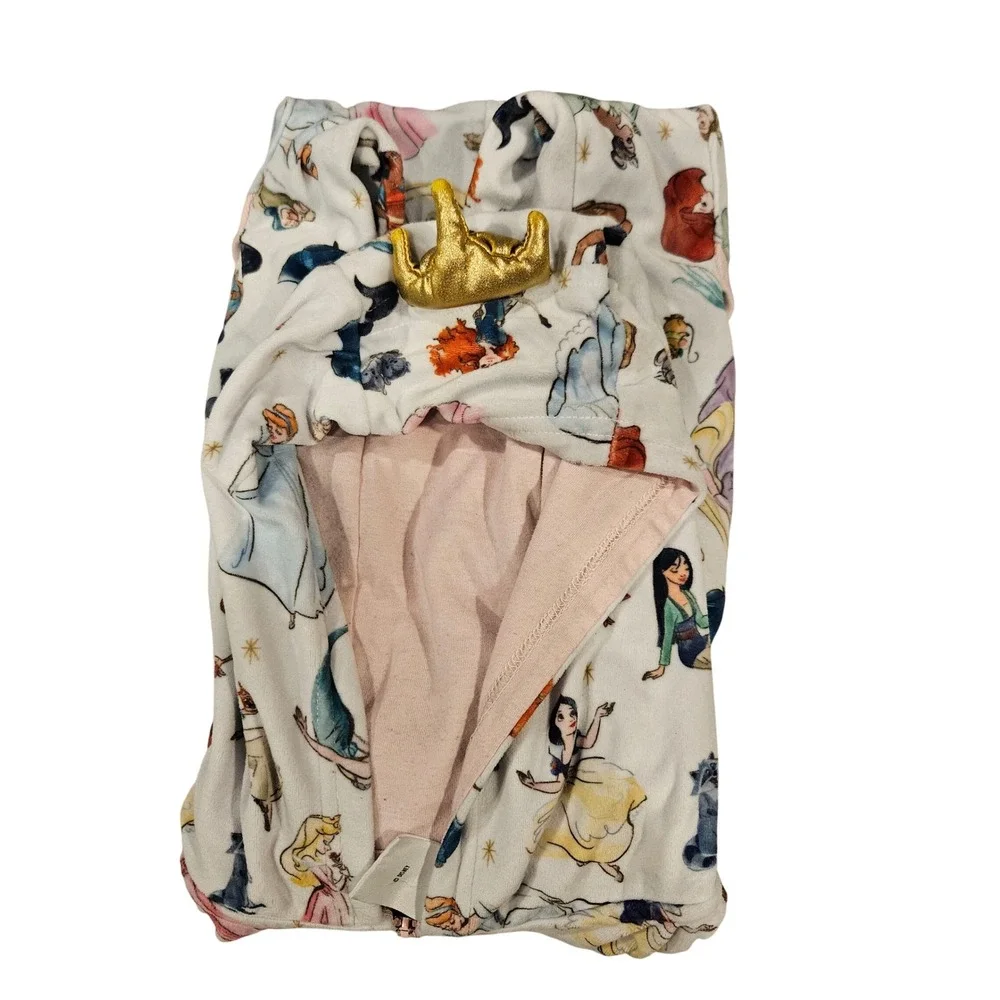 Disney Store Princess Pajamas Hooded‎ One Piece Sleepwear Girls Size 9 10